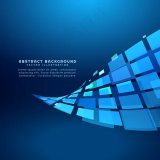 蓝色背景方格波