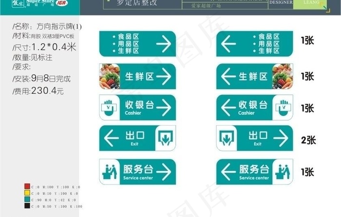 方向指示牌图片cdr矢量模版下载