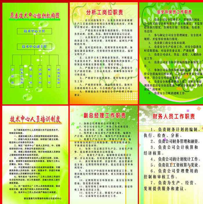 6种不同的岗位制度图片(5223X5260(DPI:300))psd模版下载