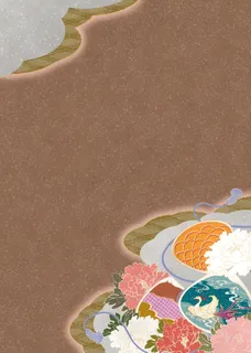 花篮布纹褐色背景图 花篮布纹褐色背景图