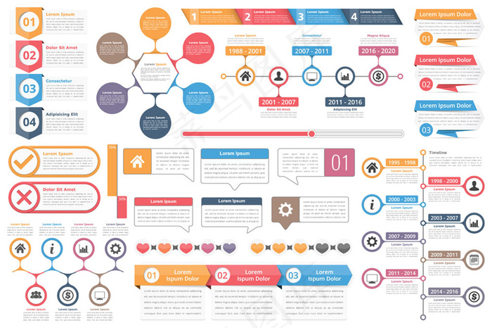 彩色商务几何图表图片