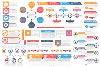 彩色商务几何图表图片