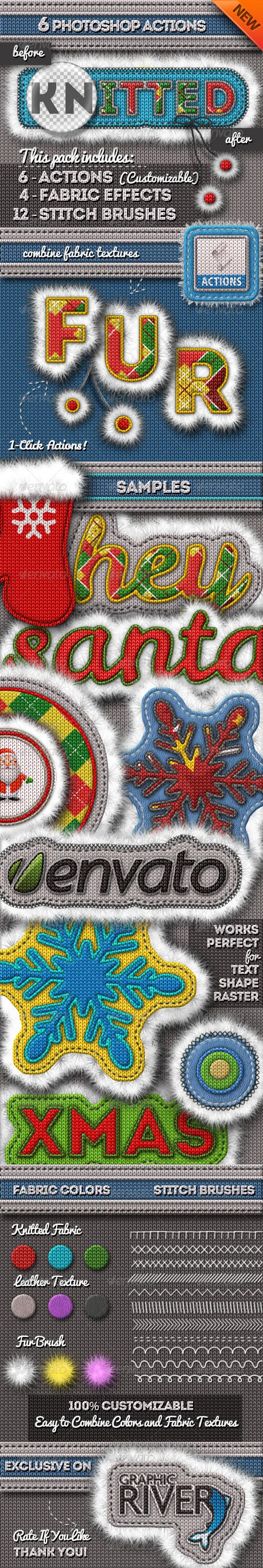 超酷的毛衣和针织效果字体动作