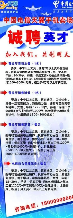 电信招聘模板下载图片