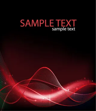 摘要红波在黑色的背景