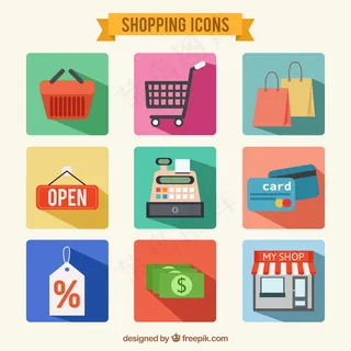 复古的购物标签