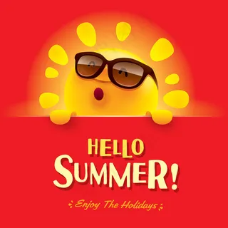 可爱的卡通太阳设计矢量素材