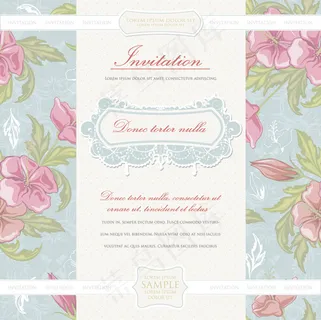 欧洲古典矢量鲜花覆盖1