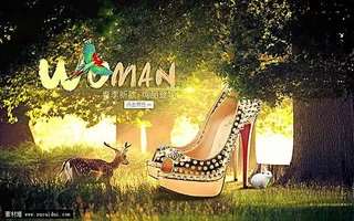 淘宝春季新款女鞋海报素材