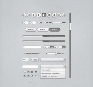 网页设计元素psd分层