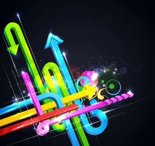 动感光线箭头背景图片