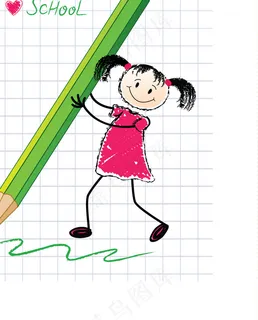 卡通手绘儿童矢量素材2