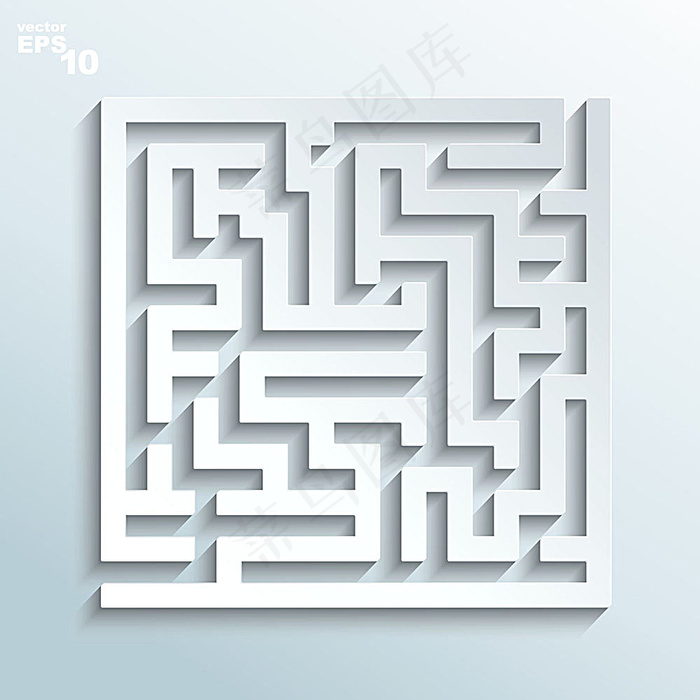 立体迷宫设计eps,ai矢量模版下载