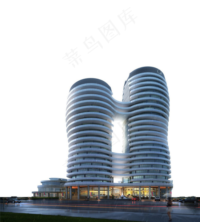建筑psd效果图