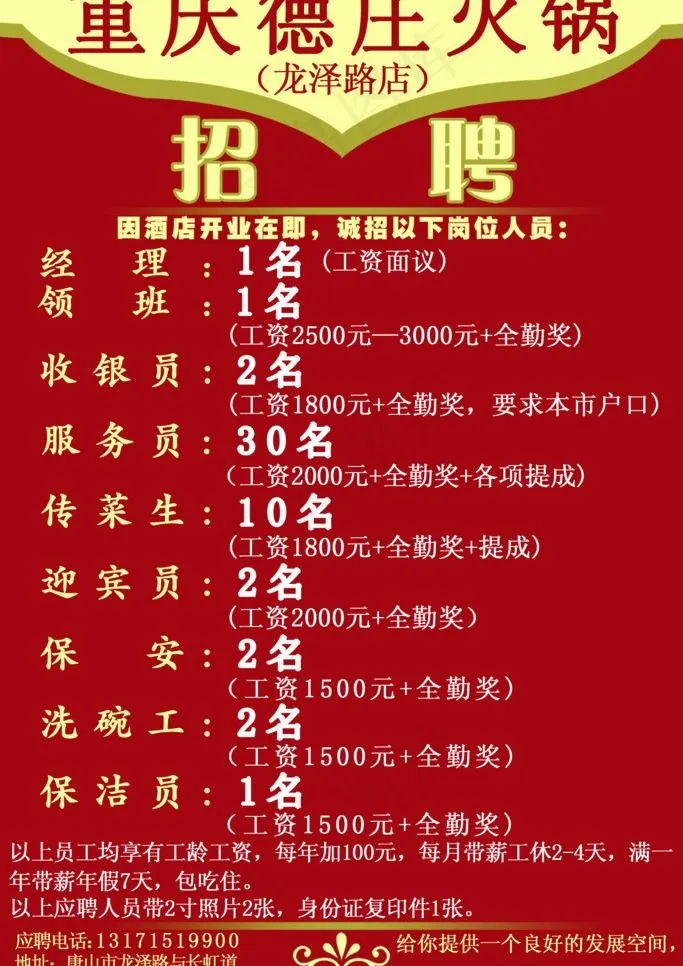 招聘海报psd模版下载
