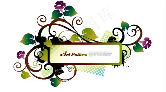 花纹装饰边框设计ai矢量模版下载