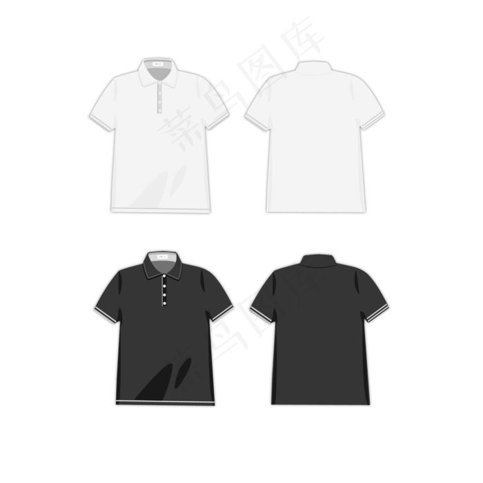polo衫设计矢量模板图片
