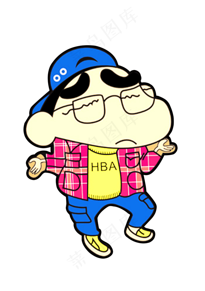 可爱卡通蜡笔小新形象设计图 印花图...