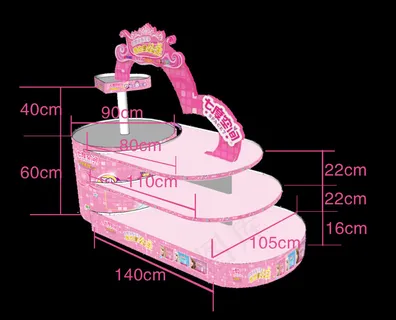 超市异型地堆效果图.