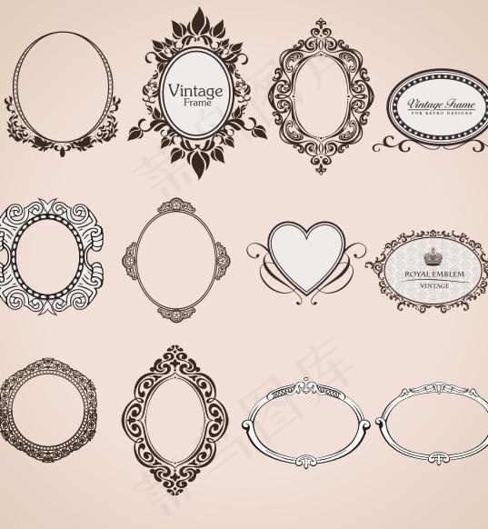 超实用花边相框 cdr图片