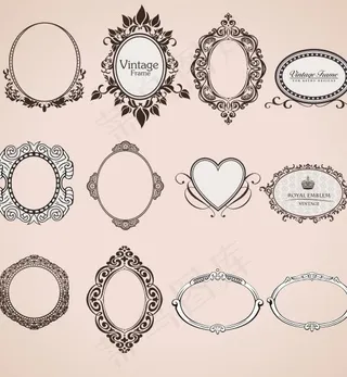 超实用花边相框 cdr图片