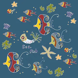 海洋生物背景设计