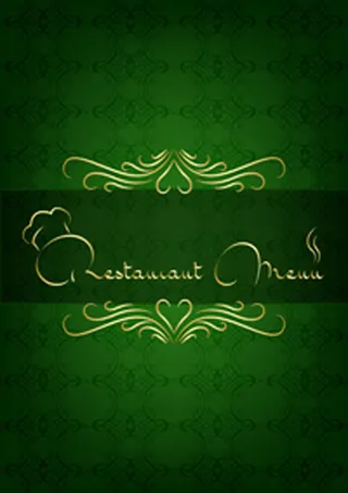 绿色酒店菜单背景