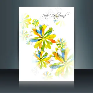 五颜六色的花的小册子