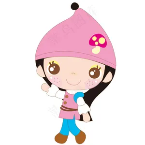 印花矢量图 女童 卡通形象 人物 ...