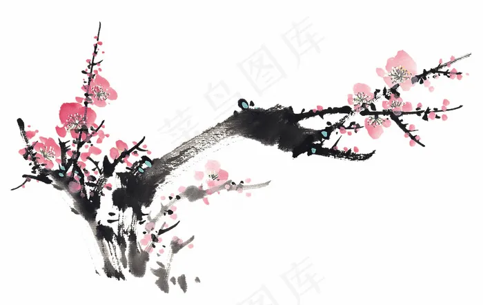 梅花水墨画
