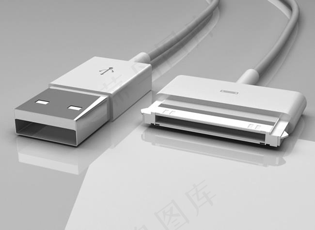苹果数据线3D模型