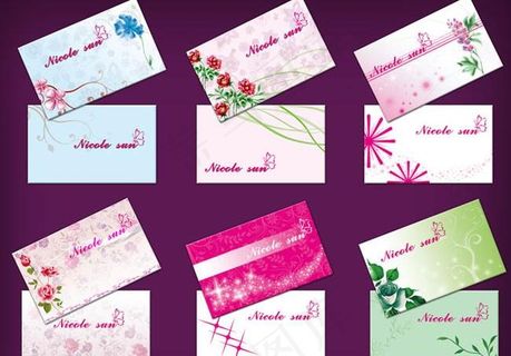 鲜花店名片设计模板PSD源文件