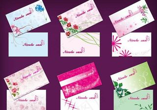 鲜花店名片设计模板PSD源文件