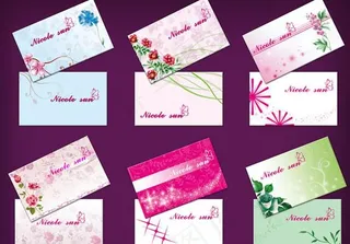 鲜花店名片设计模板PSD源文件