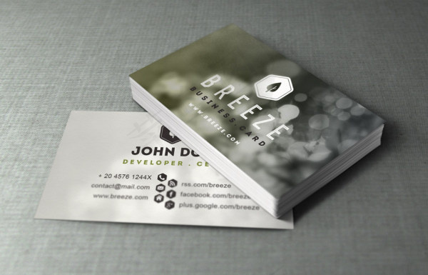 光斑背景商务名片