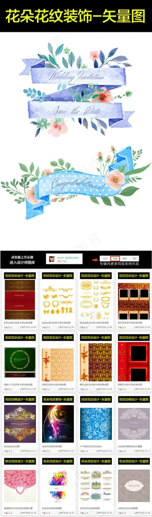 卡通玫瑰花朵叶子背景图