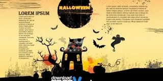 向量的万圣节的海报