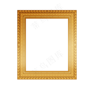 金色欧式花边花纹边框PNG矢量免扣...