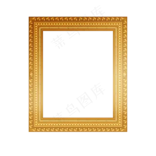 金色欧式花边花纹边框PNG矢量免扣...