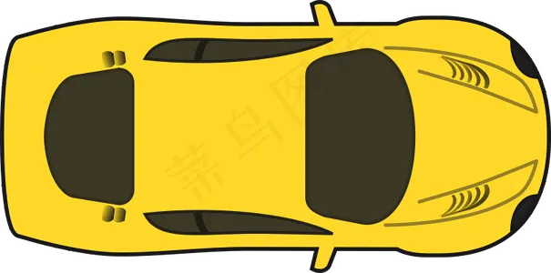 黄色赛车（俯视图）