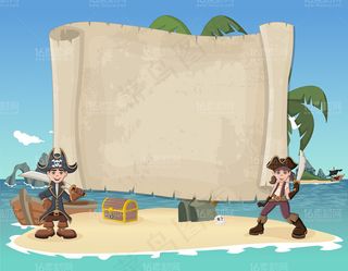 精美海盗卡通人物设计矢量素材