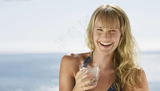 海边的美女图片