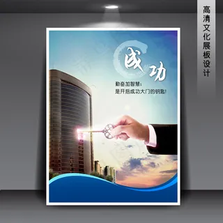 企业文化展板海报PSD下载