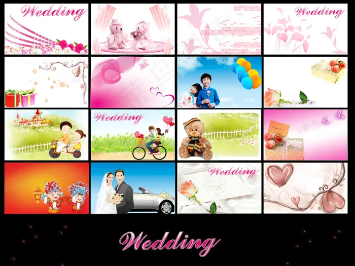 可爱创意婚庆名片(6299X4724(DPI:200))psd模版下载