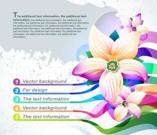 美丽的花底纹背景02矢量