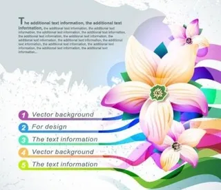 美丽的花底纹背景02矢量