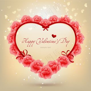 矢量素材时尚浪漫情人节背景