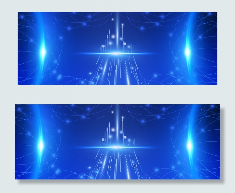 炫酷蓝色科幻背景图