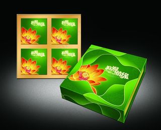 月饼盒（展开图）图片