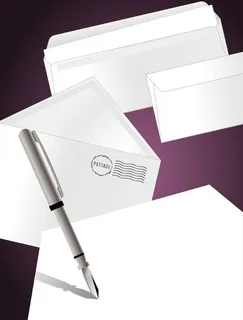 纸张信纸信封设计矢量素材